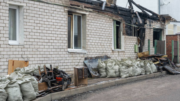 Professional Fire Damage Removal technician working in Brookeville, MD
